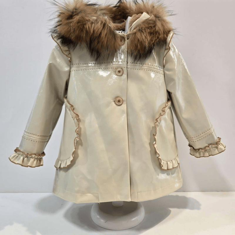Parka charol corte canesu pelo natural La Martinica invierno 26/27