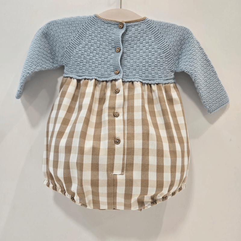 Pelele cuerpo punto celeste combinado cuadro Pangasa invierno