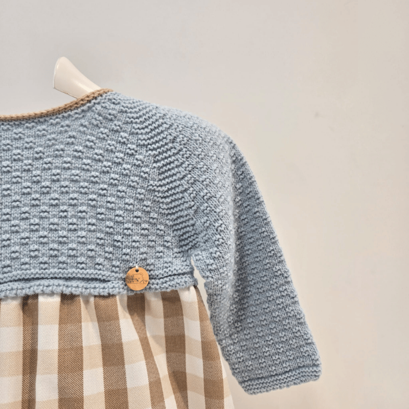 Pelele cuerpo punto celeste combinado cuadro Pangasa invierno