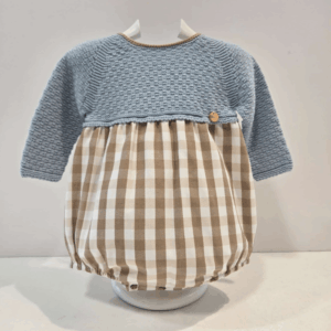 Pelele cuerpo punto celeste combinado cuadro Pangasa invierno
