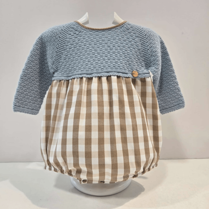 Pelele cuerpo punto celeste combinado cuadro Pangasa invierno