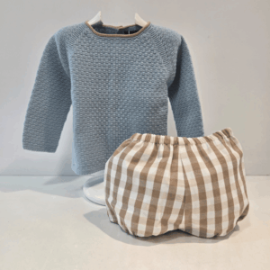 Pelele niño cuerpo punto bajo cuadro Vichy Pangasa invierno