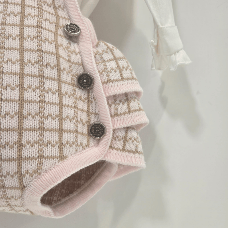 Ranita blusa y chaqueta rosa bebé con camel Rahigo invierno
