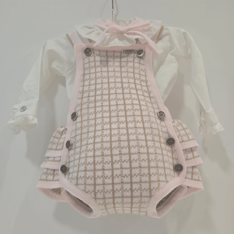 Ranita blusa y chaqueta rosa bebé con camel Rahigo invierno