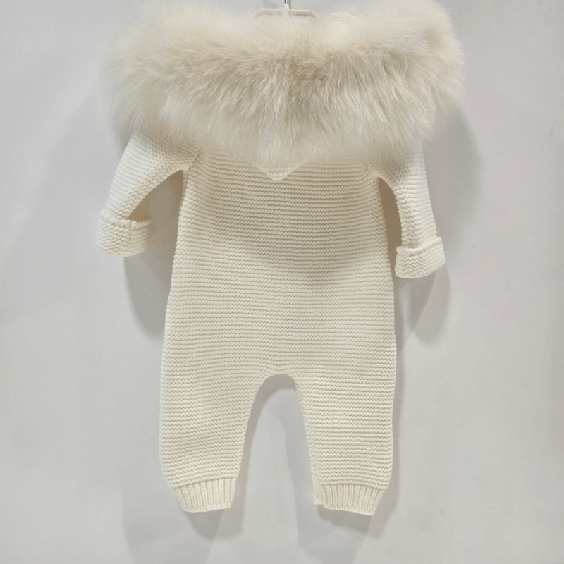 Buzo beige trenzados pelo natural Pangasa otoño invierno