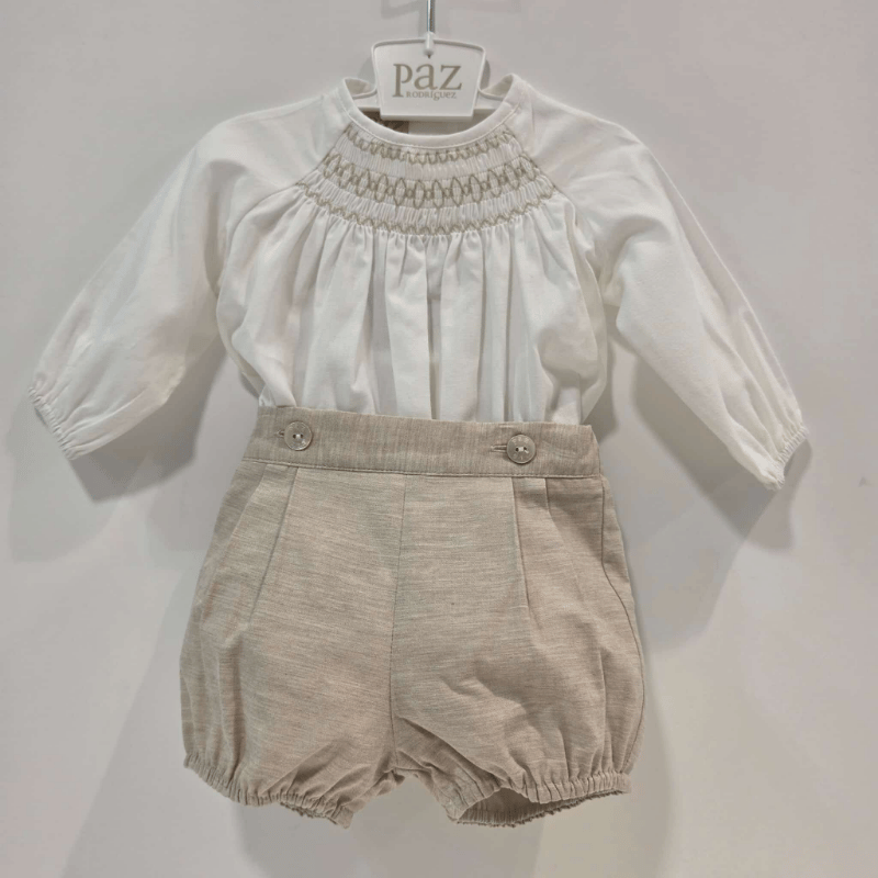 Conjunto niño camisa nido pantalón Pascua P. Rodríguez invierno