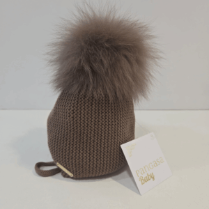 Gorro orejero luxury chocolate pelo natural Pangasa invierno