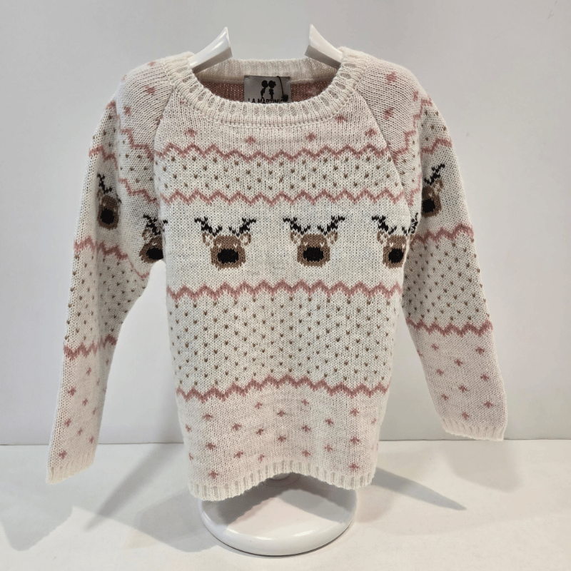 Jersey renos rosas colección Balancín La Martinica invierno 26/27