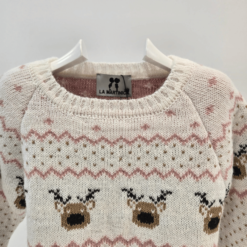 Jersey renos rosas colección Balancín La Martinica invierno 26/27