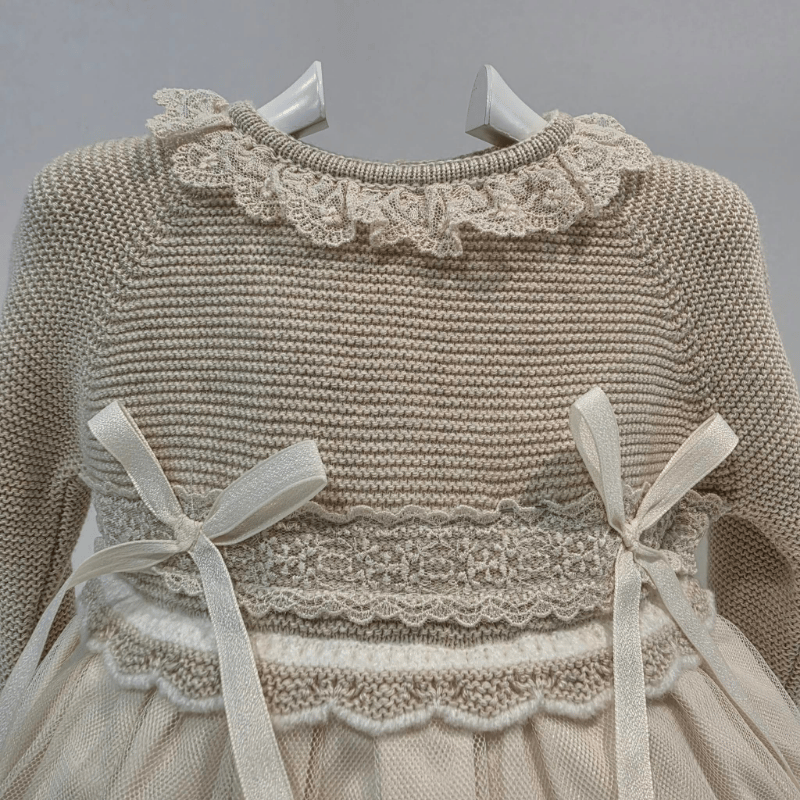 Vestido en punto tela ceremonia Lua Paz Rodríguez invierno - Imagen 5