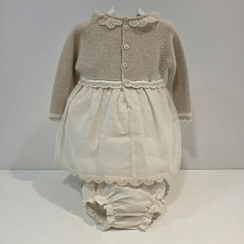 Vestido en punto tela ceremonia Lua Paz Rodríguez invierno