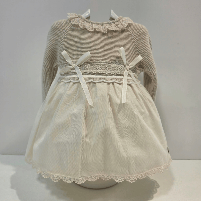 Vestido en punto tela ceremonia Lua Paz Rodríguez invierno